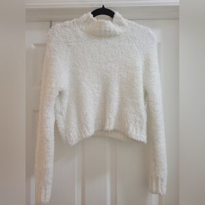 Cozy White Fuzzy Sweater